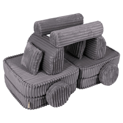 Churros Pocket Plus Kids Sofa, Jurassic Grey