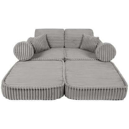 Churros Pocket Plus Kids Sofa, Moon Dust Grey