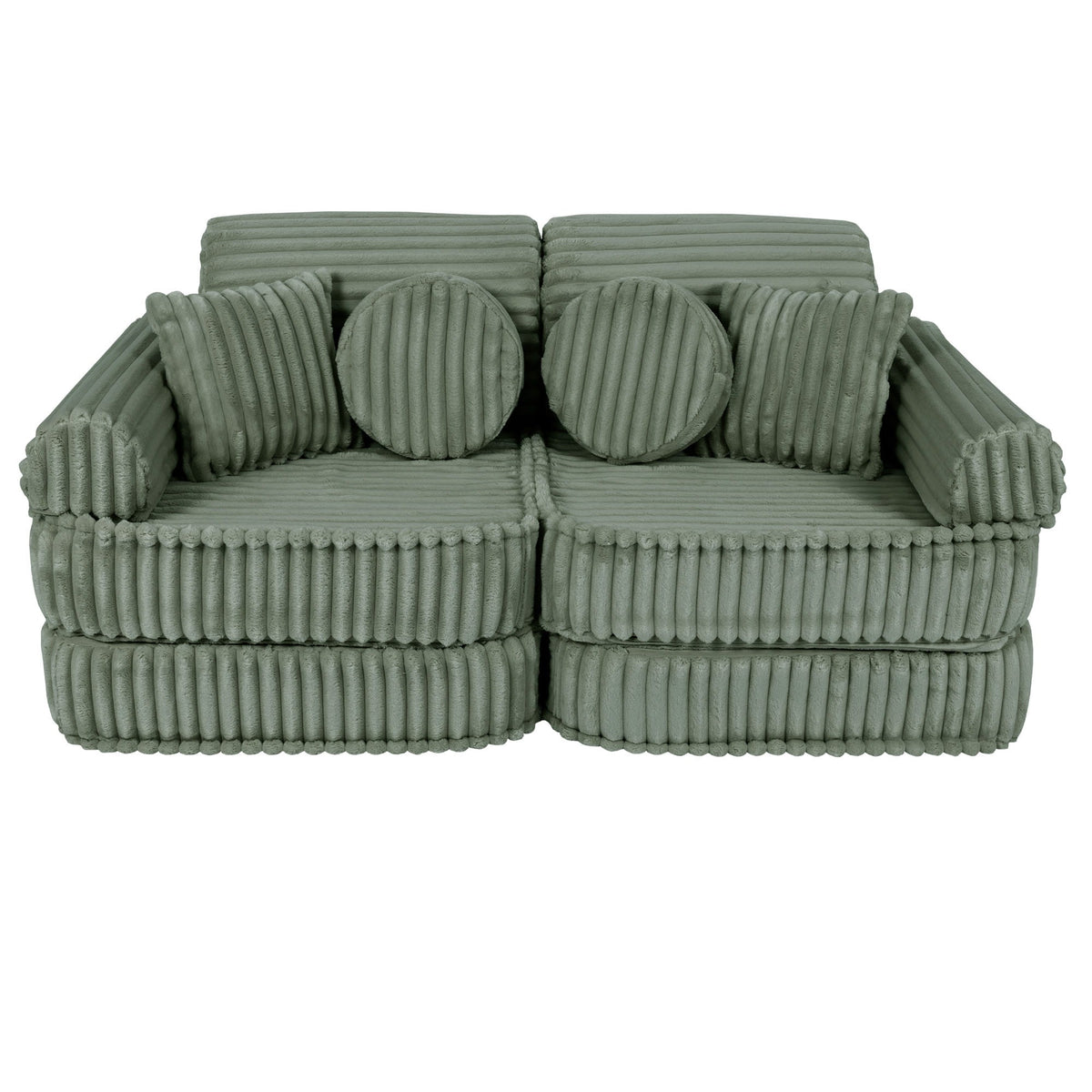 Churros Pocket Plus Kids Sofa, Olive Sage Green
