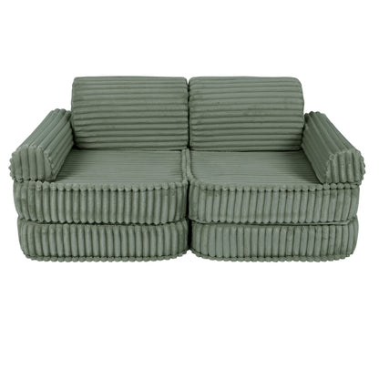 Churros Pocket Plus Kids Sofa, Olive Sage Green