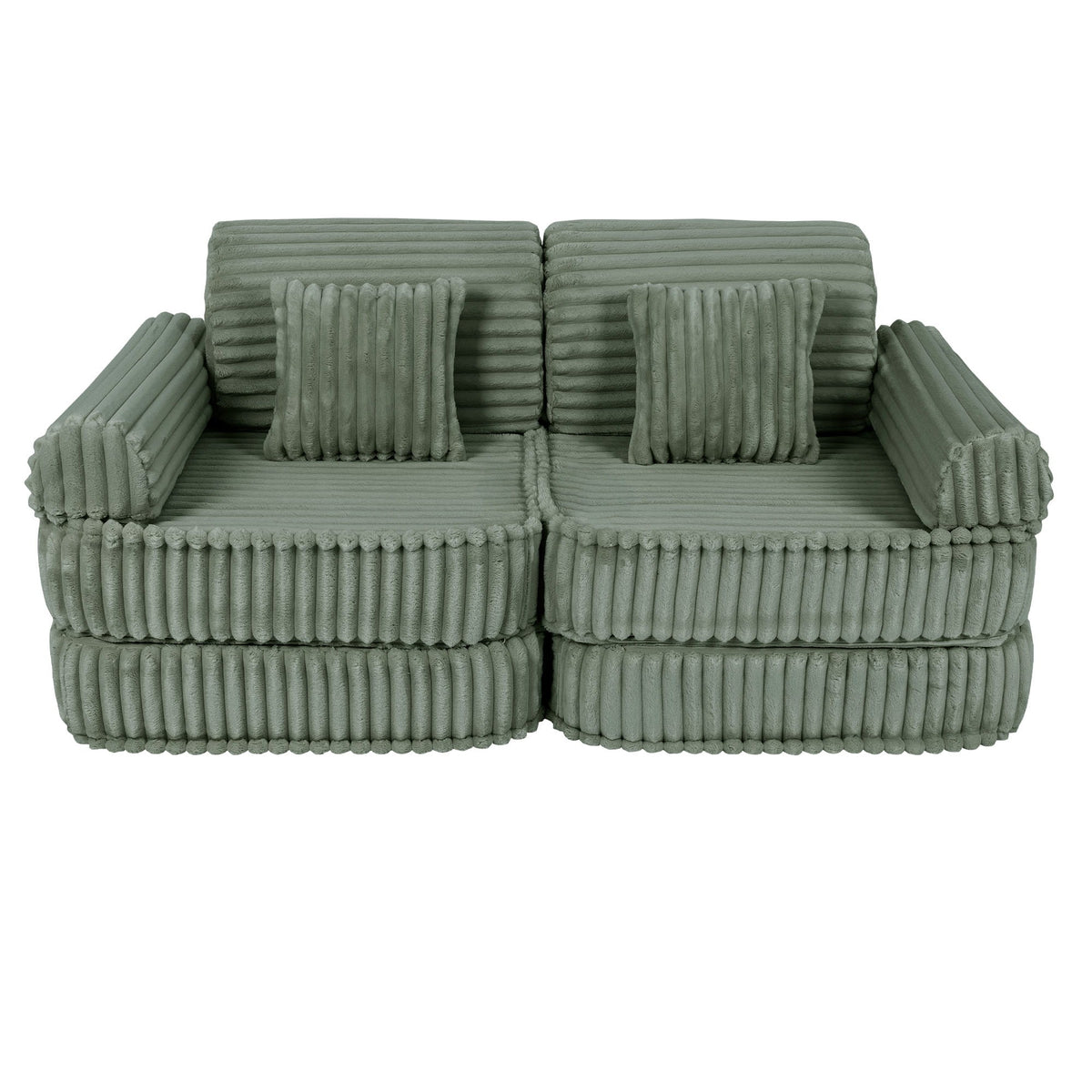 Churros Pocket Plus Kids Sofa, Olive Sage Green