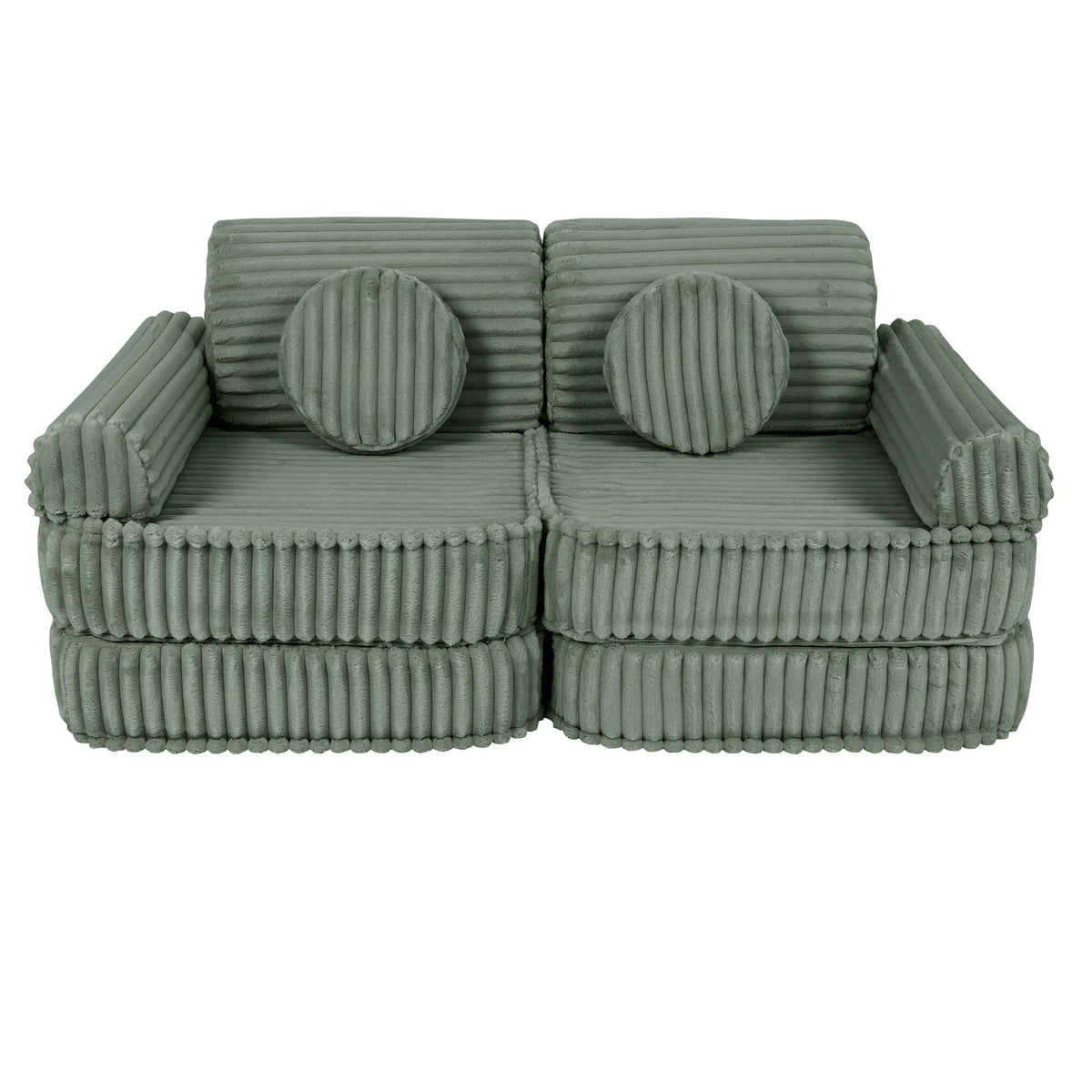 Churros Pocket Plus Kids Sofa, Olive Sage Green