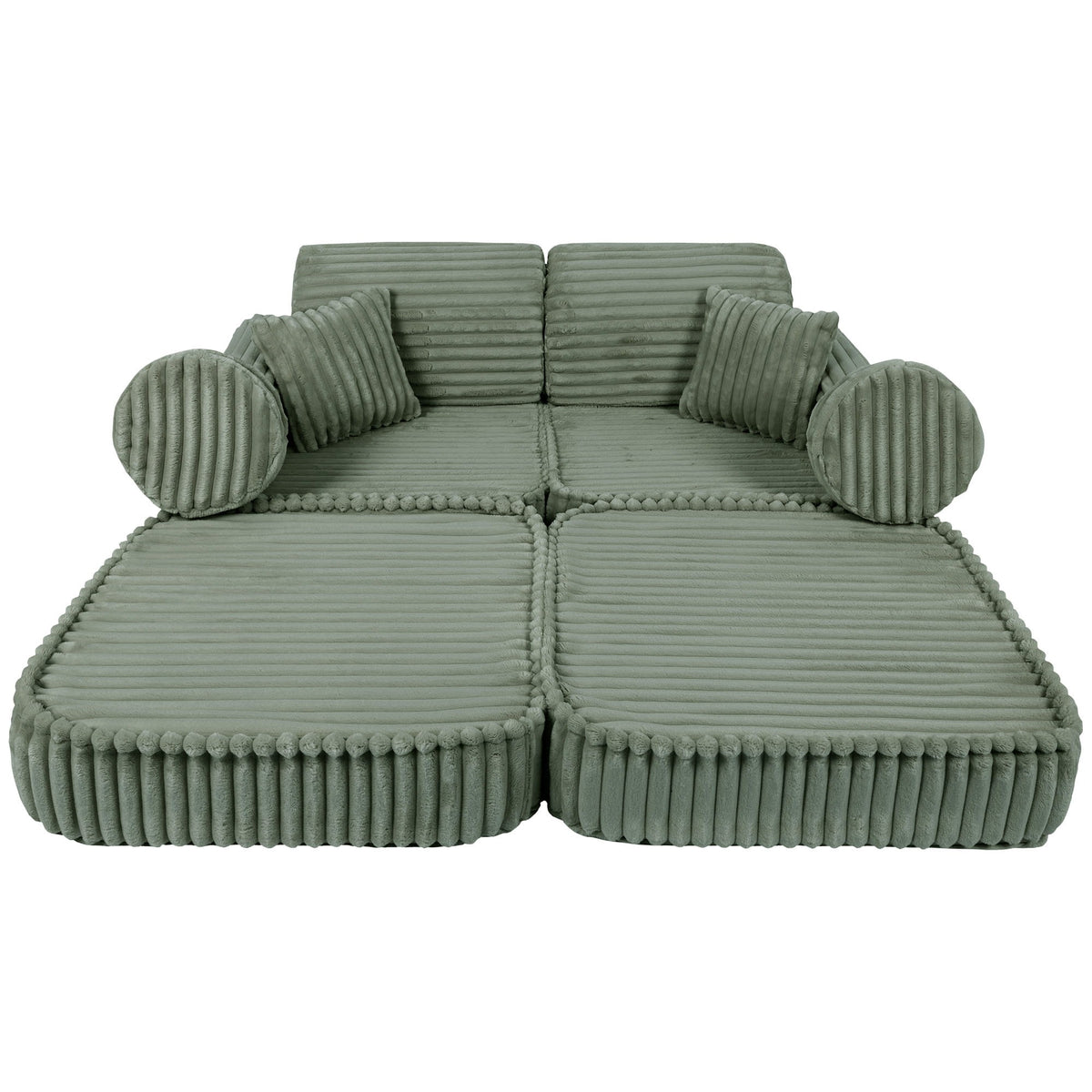 Churros Pocket Plus Kids Sofa, Olive Sage Green