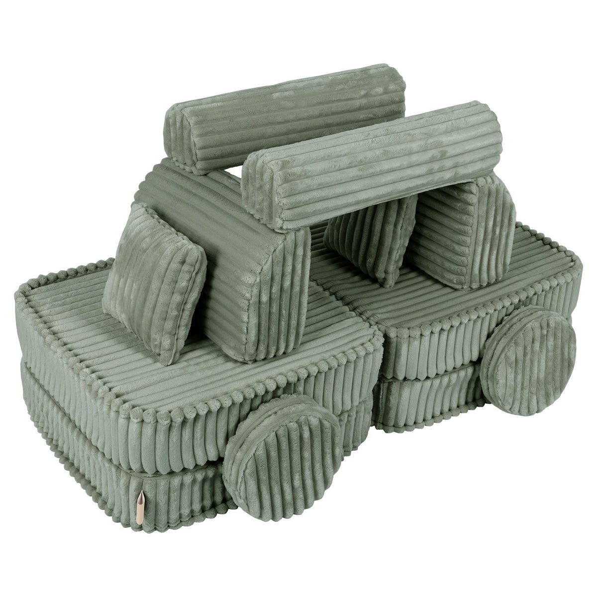 Churros Pocket Plus Kids Sofa, Olive Sage Green