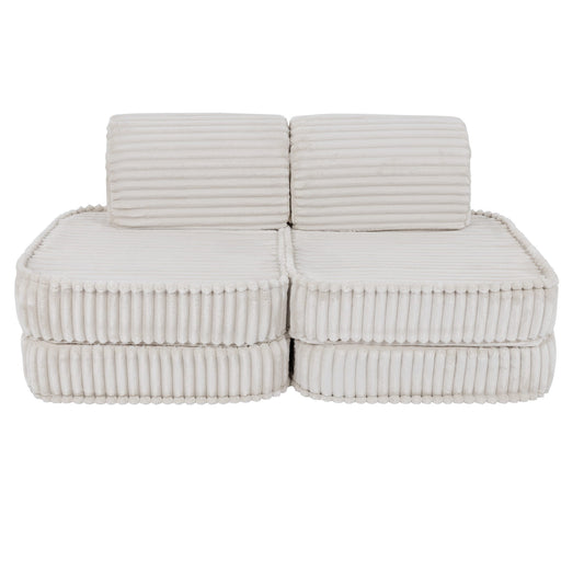 Churros Pocket Basic Kids Sofa, Cotton Candy White