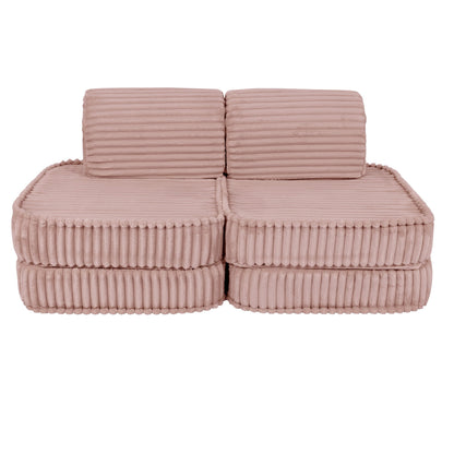 Churros Pocket Basic Kids Sofa, Ruby Chocolate Pink