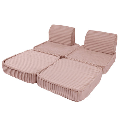 Churros Pocket Basic Kids Sofa, Ruby Chocolate Pink