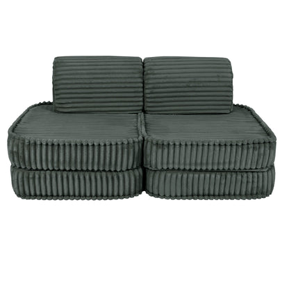 Churros Pocket Basic Kids Sofa, Pine Forest Green