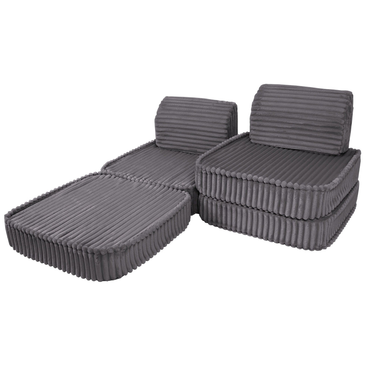 Churros Pocket Basic Kids Sofa, Moon Dust Grey