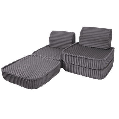 Churros Pocket Basic Kids Sofa, Moon Dust Grey