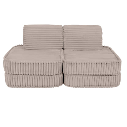 Churros Pocket Basic Kids Sofa, Pebble Beige