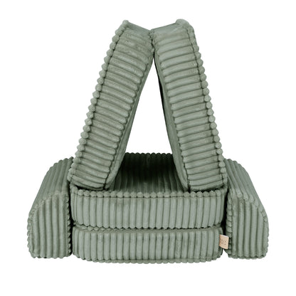 Churros Pocket Basic Kids Sofa, Olive Sage Green