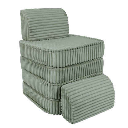 Churros Pocket Basic Kids Sofa, Olive Sage Green