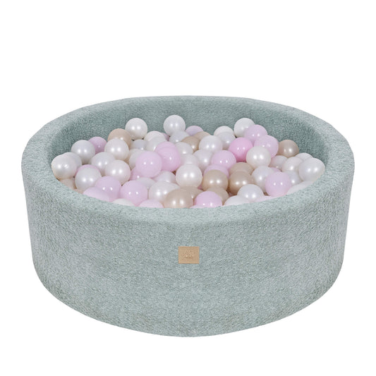 Boucle Round Ball Pit with 200 Balls, 90x30cm, Fresh Mint
