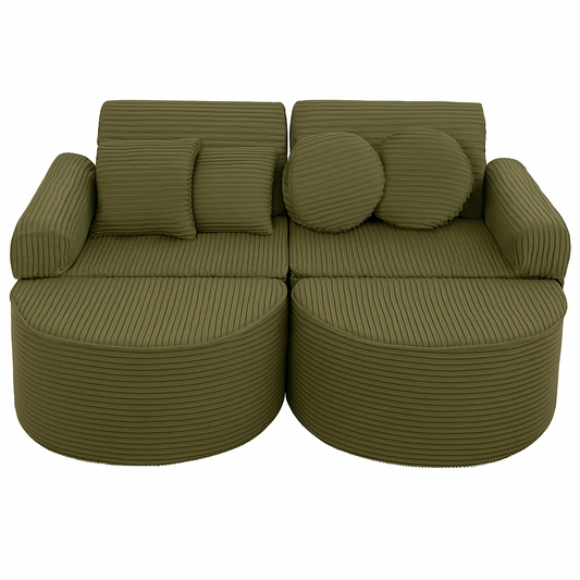Aesthetic Pocket Max Kids Sofa, Khaki
