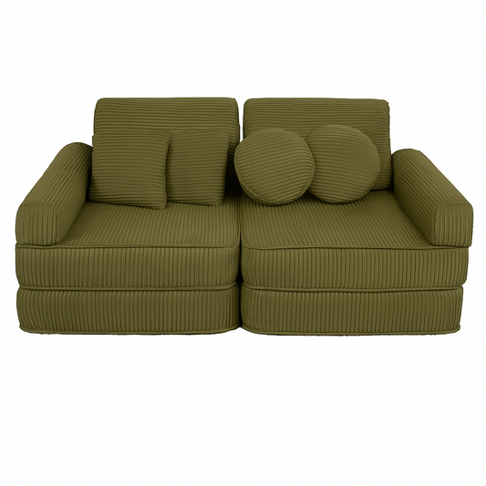 Aesthetic Pocket Plus Kids Sofa, Khaki