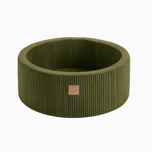 Aesthetic Round Ball Pit without Balls, 90x30cm, Khaki
