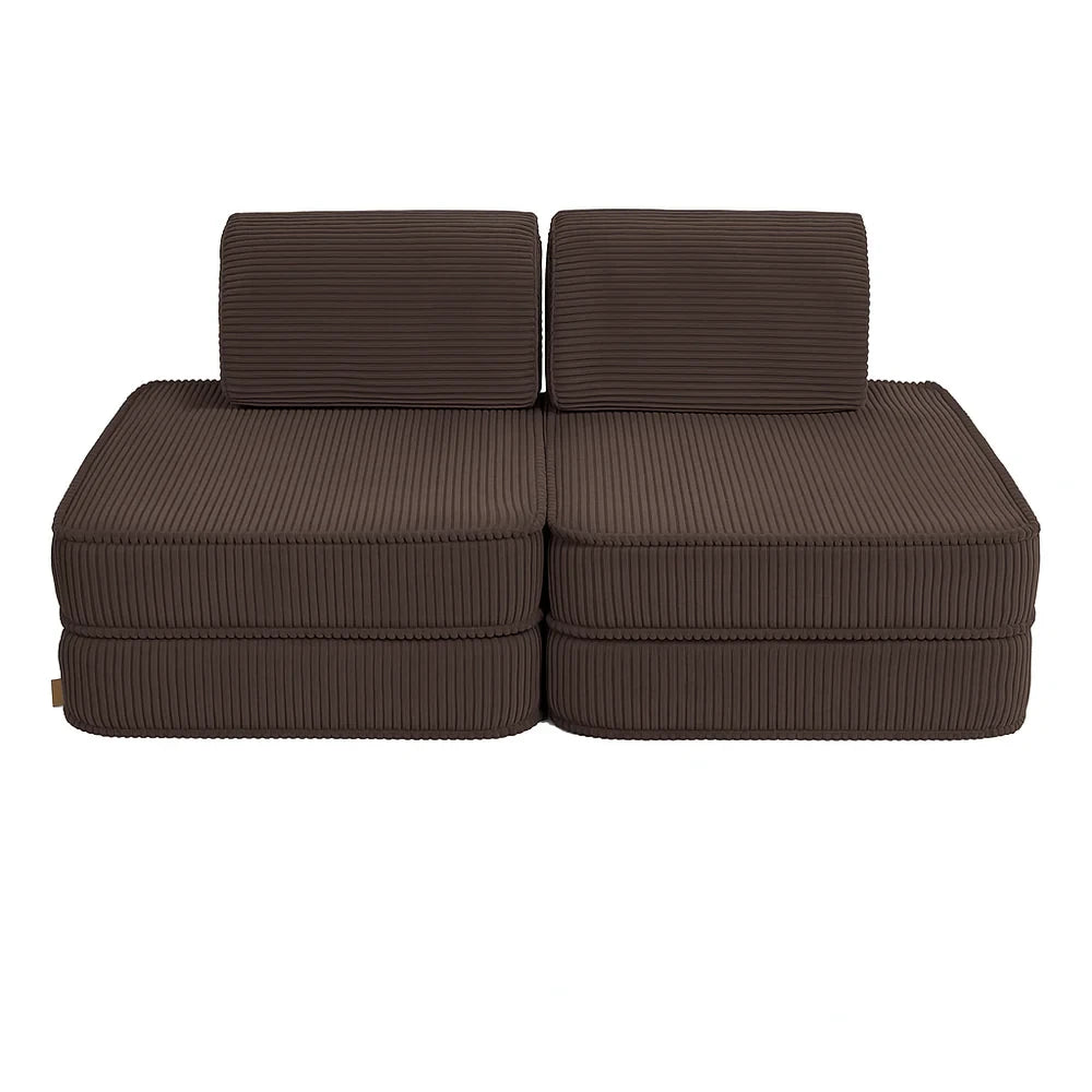 Aesthetic Pocket Basic Kids Sofa, Brown