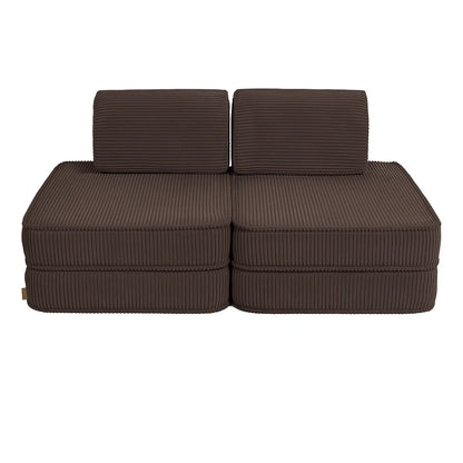 Aesthetic Pocket Basic Kids Sofa, Brown