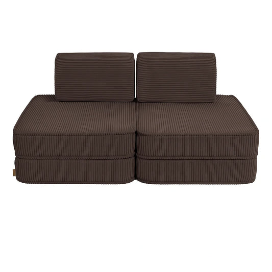 Aesthetic Pocket Basic Kids Sofa, Brown