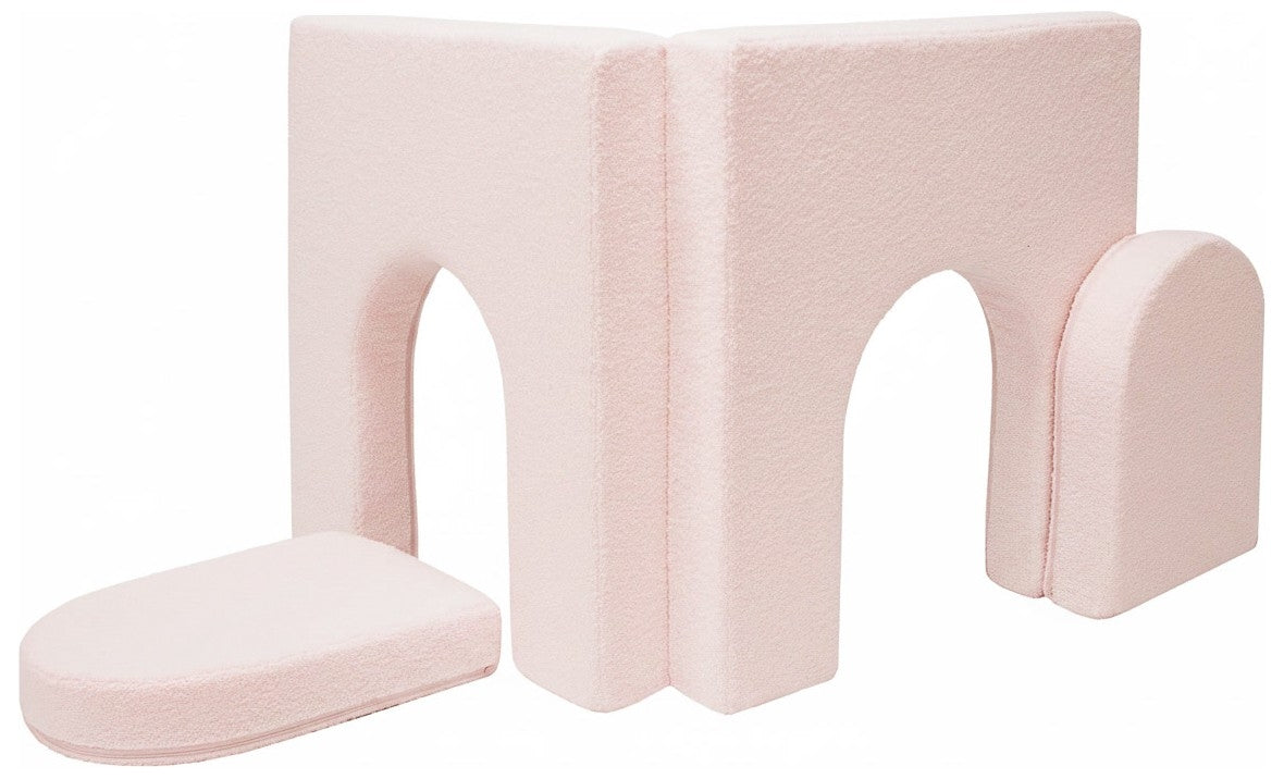 Bouclé Addition To a Modular Foam Sofa