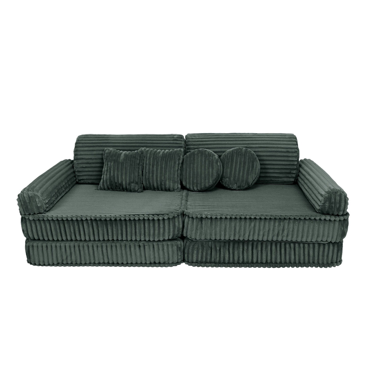 Churros Premium Kids Sofa, Pine Forest Green