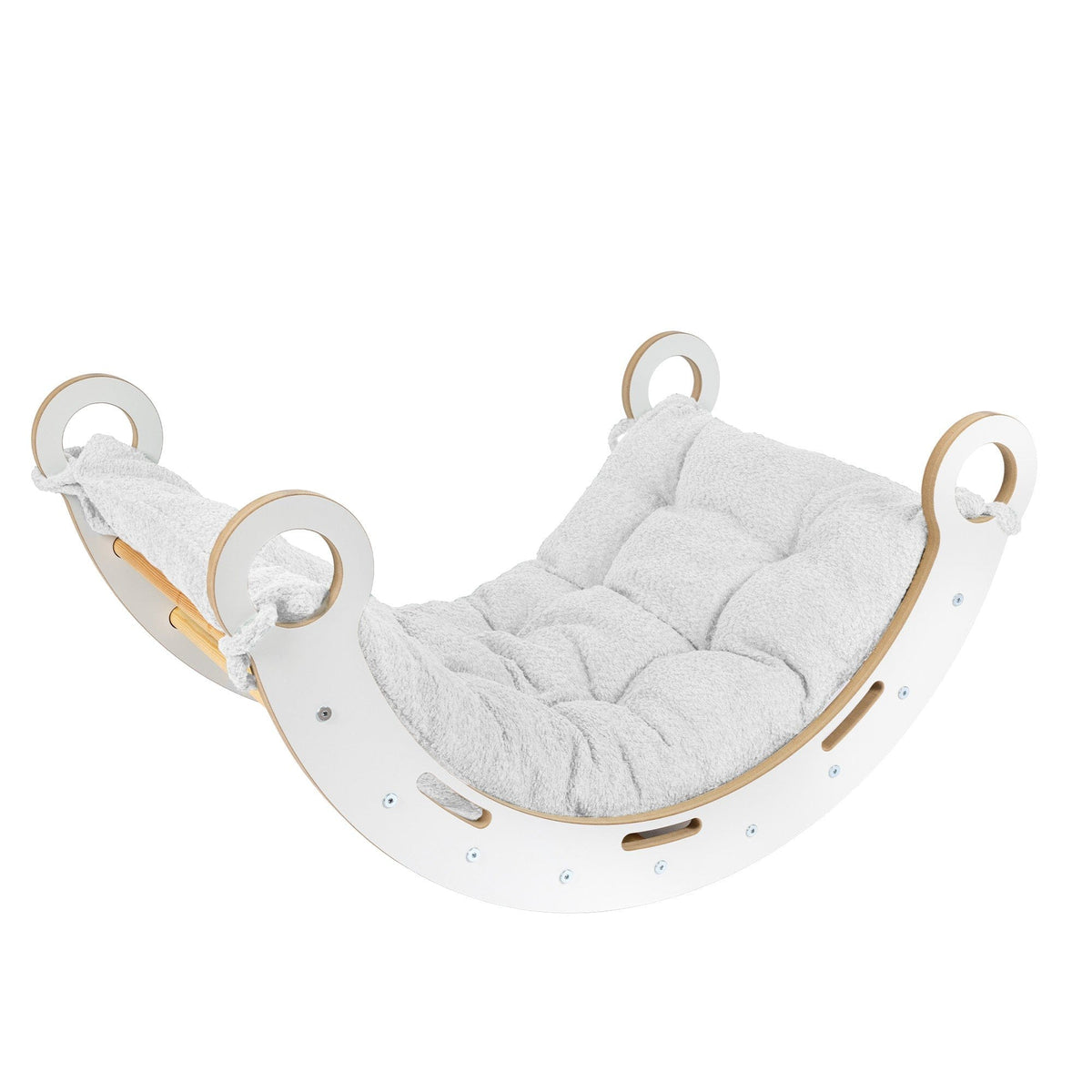 Montessori Climbing Rocker with Cushion | Snug Rocker Cushion Color White