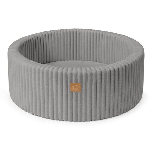 Churros Round Ball Pit without Balls, 90x30cm, Moon Dust Grey