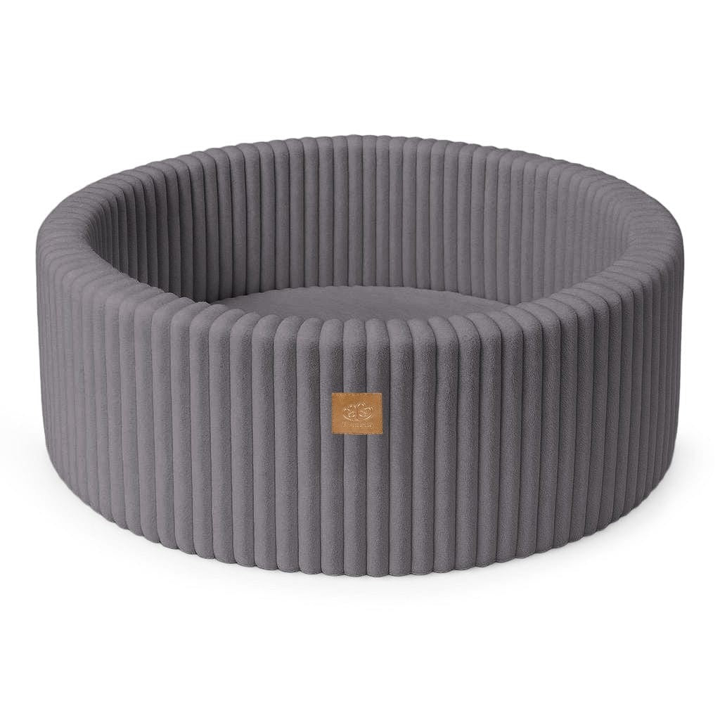 Churros Round Ball Pit without Balls, 90x30cm, Jurassic Grey
