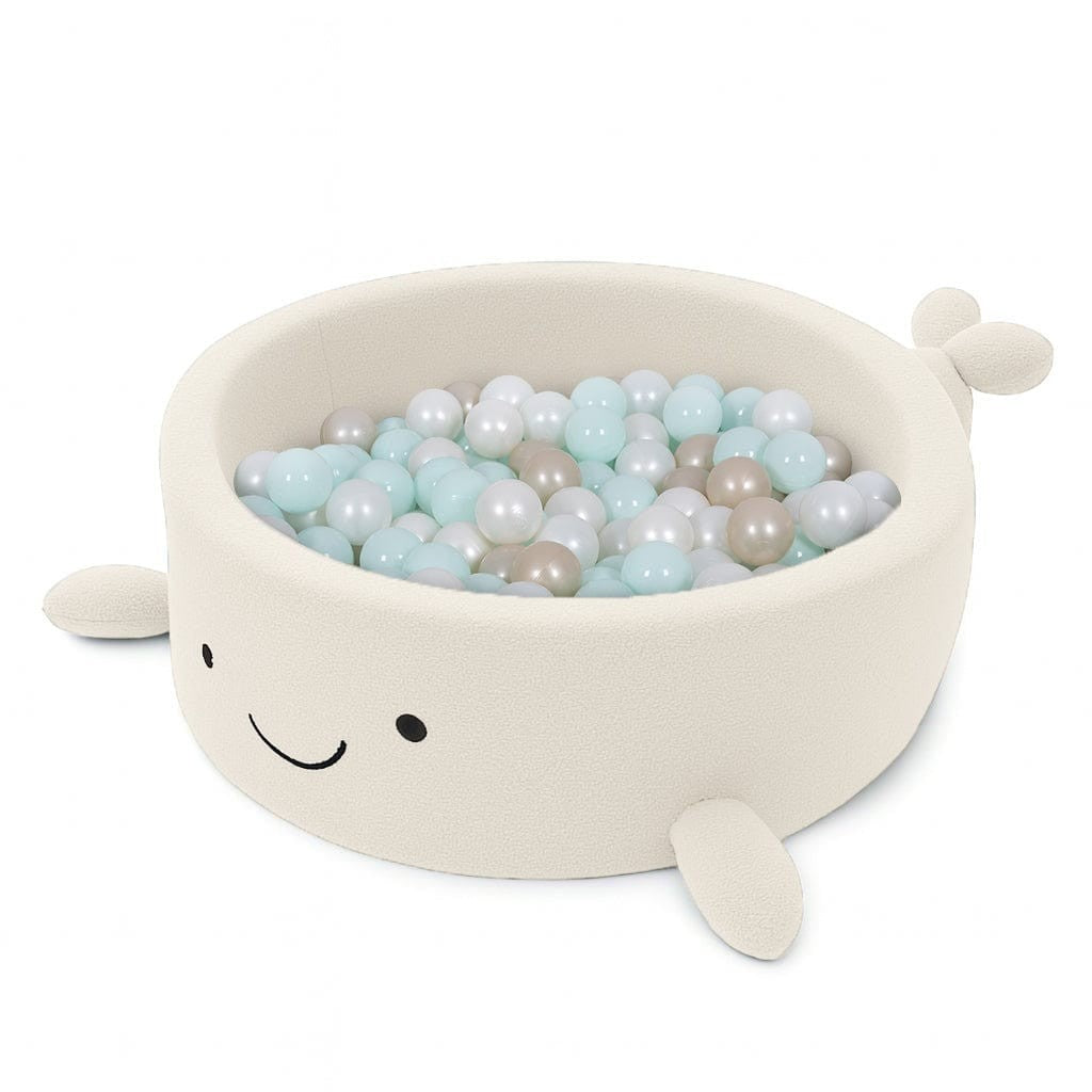 Boucle Whale Ball Pit without Balls, 90x30cm, Cheesecake Cream Beige