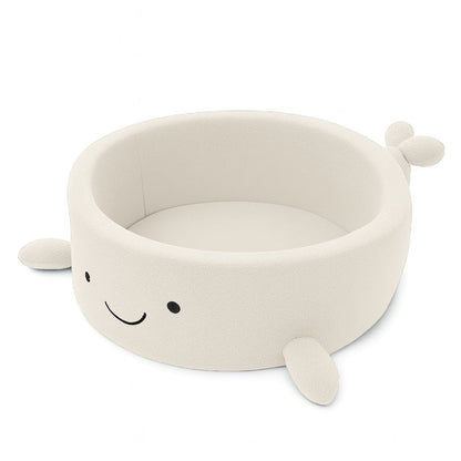 Boucle Whale Ball Pit without Balls, 90x30cm, Cheesecake Cream Beige