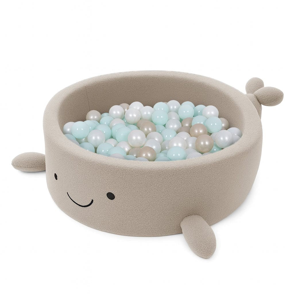 Boucle Whale Ball Pit without Balls, 90x30cm, Oat Biscuit Beige