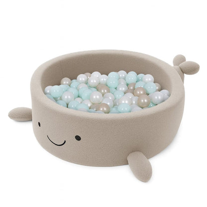 Boucle Whale Ball Pit without Balls, 90x30cm, Oat Biscuit Beige