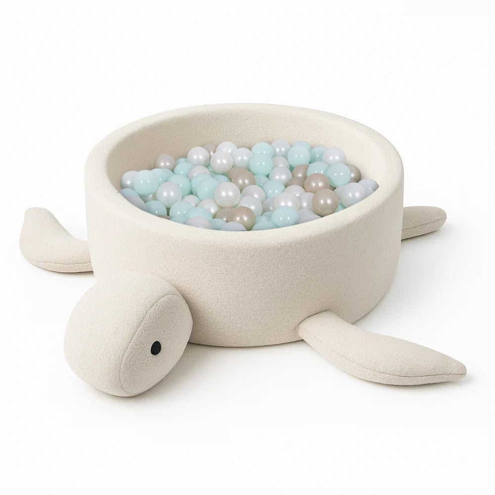 Boucle Turtle Ball Pit without Balls, 90x30cm, Cheesecake Cream Beige