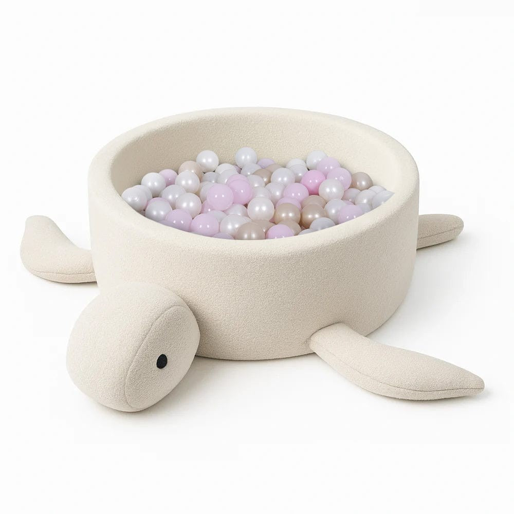 Boucle Turtle Ball Pit without Balls, 90x30cm, Cheesecake Cream Beige