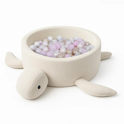 Boucle Turtle Ball Pit without Balls, 90x30cm, Cheesecake Cream Beige