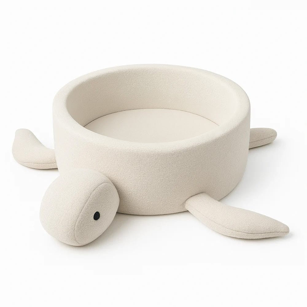 Boucle Turtle Ball Pit without Balls, 90x30cm, Cheesecake Cream Beige