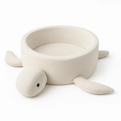 Boucle Turtle Ball Pit without Balls, 90x30cm, Cheesecake Cream Beige