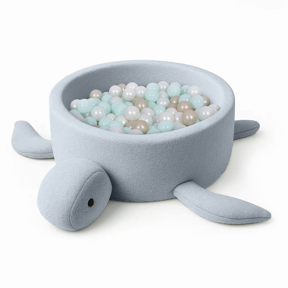 Boucle Turtle Ball Pit without Balls, 90x30cm, Dusty Ice Blue