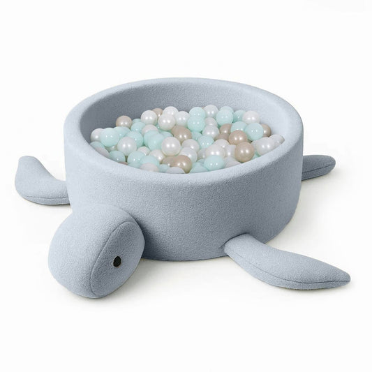 Boucle Turtle Ball Pit without Balls, 90x30cm, Dusty Ice Blue