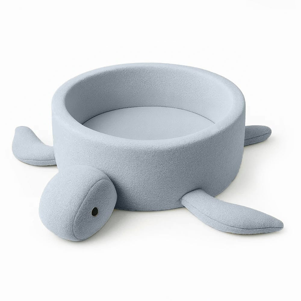 Boucle Turtle Ball Pit without Balls, 90x30cm, Dusty Ice Blue