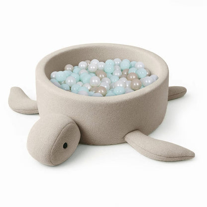 Boucle Turtle Ball Pit without Balls, 90x30cm, Oat Biscuit Beige