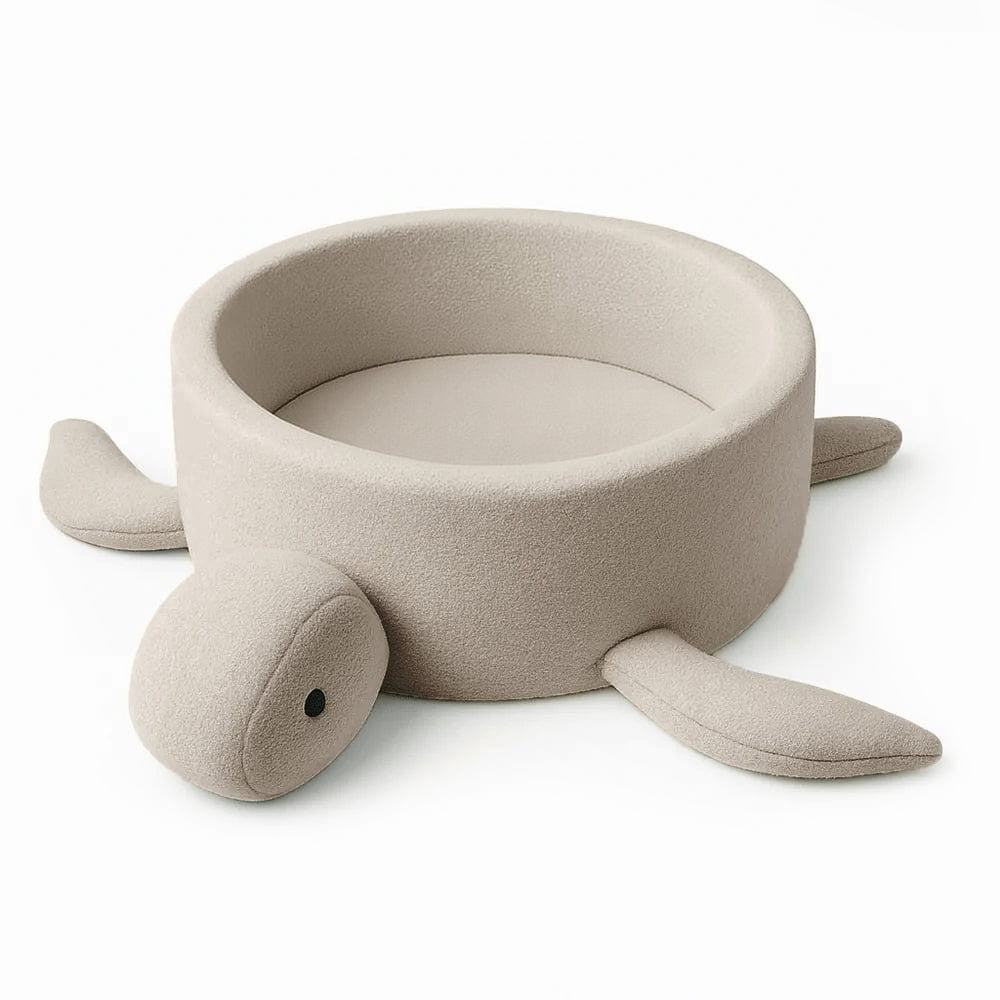 Boucle Turtle Ball Pit without Balls, 90x30cm, Oat Biscuit Beige
