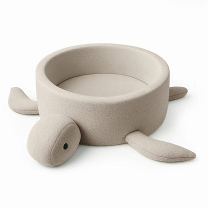 Boucle Turtle Ball Pit without Balls, 90x30cm, Oat Biscuit Beige