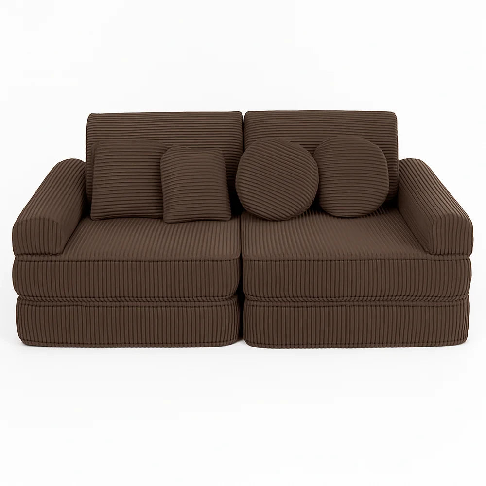 Aesthetic Pocket Plus Kids Sofa, Brown