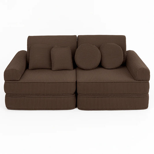 Aesthetic Pocket Plus Kids Sofa, Brown