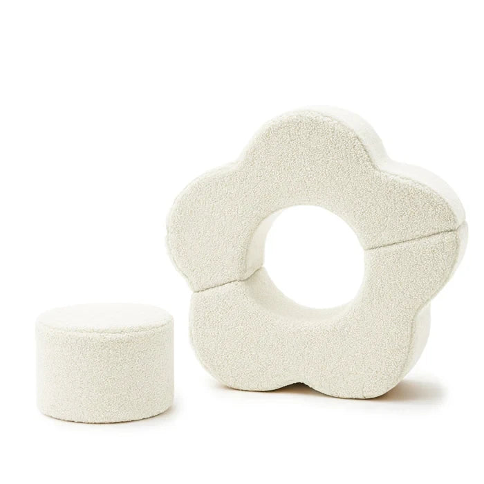 Foam Playground for Children | Flower Shape Set | 3 Elements | Bearly Cream
