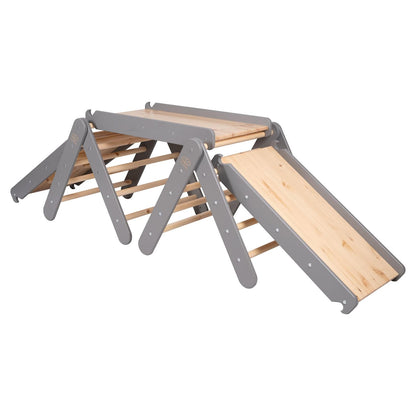 Climbing Triangle for Children with Slide and Climbing Frame, Set White
