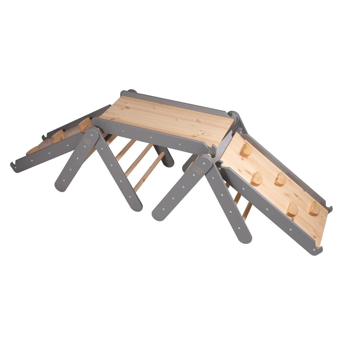 Climbing Triangle for Children with Slide and Climbing Frame, Set White