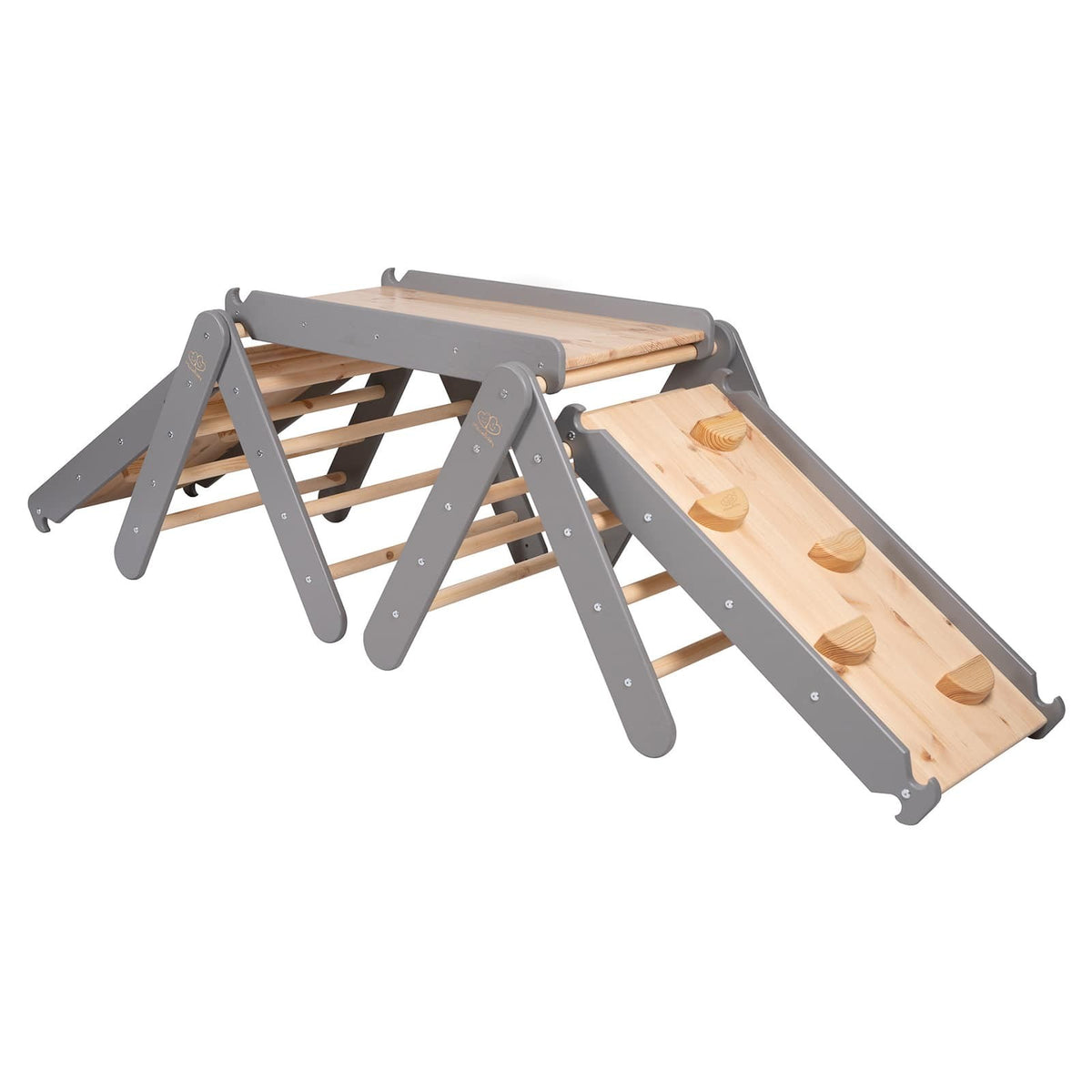 Climbing Triangle for Children with Slide and Climbing Frame, Set Black